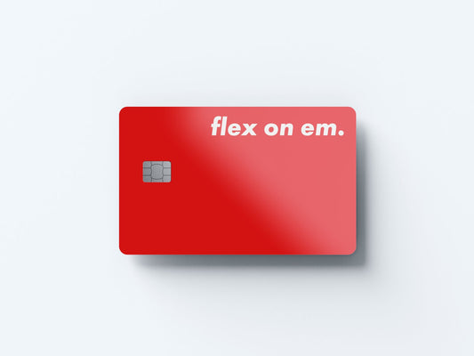 Watercolor flex on ‘em design | credit card sticker | small chip | credit card skin for nursery and home wall decor.
