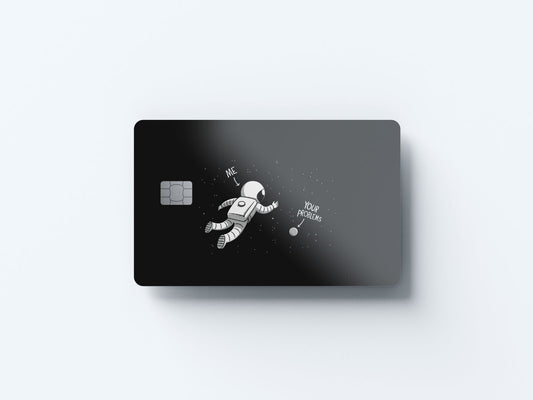 Watercolor floating problems design | credit card sticker | small chip | credit card skin for nursery and home wall decor.