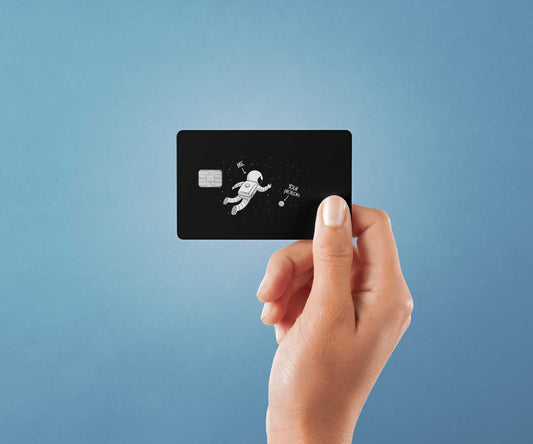 Watercolor floating problems design | credit card sticker | small chip | credit card skin for nursery and home wall decor.
