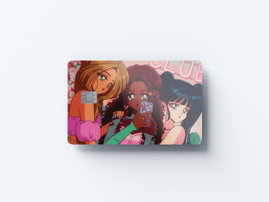 Watercolor flora aisha and musa design | credit card sticker | small chip | credit card skin for nursery and home wall decor.