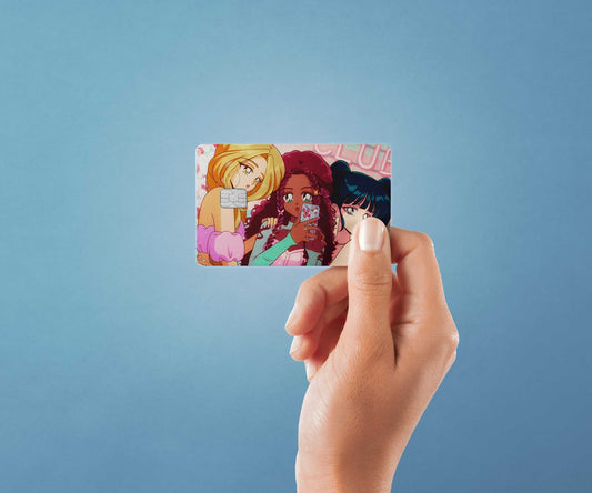Watercolor flora aisha and musa design | credit card sticker | small chip | credit card skin for nursery and home wall decor.