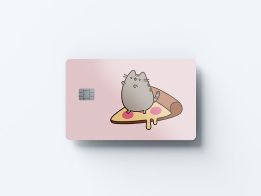 Watercolor flying slice design | credit card sticker | small chip | credit card skin for nursery and home wall decor.