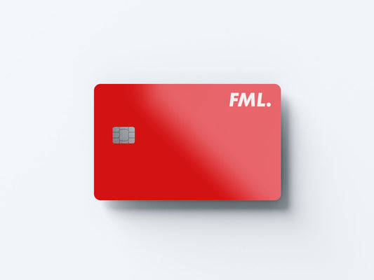 Watercolor fml design | credit card sticker | small chip | credit card skin for nursery and home wall decor.