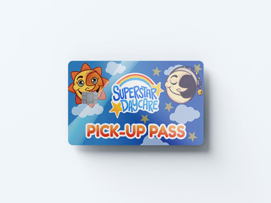 Watercolor fnaf security breach daycare design | credit card sticker | small chip | credit card skin for nursery and home wall decor.