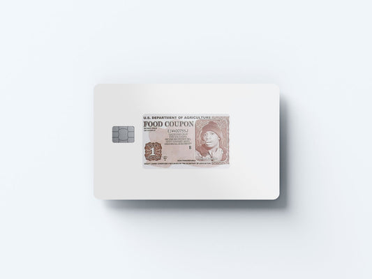Watercolor food coupon tyrone design | credit card sticker | small chip | credit card skin for nursery and home wall decor.