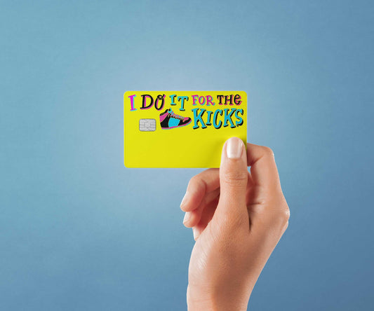 Watercolor for the kicks design | credit card sticker | small chip | credit card skin for nursery and home wall decor.