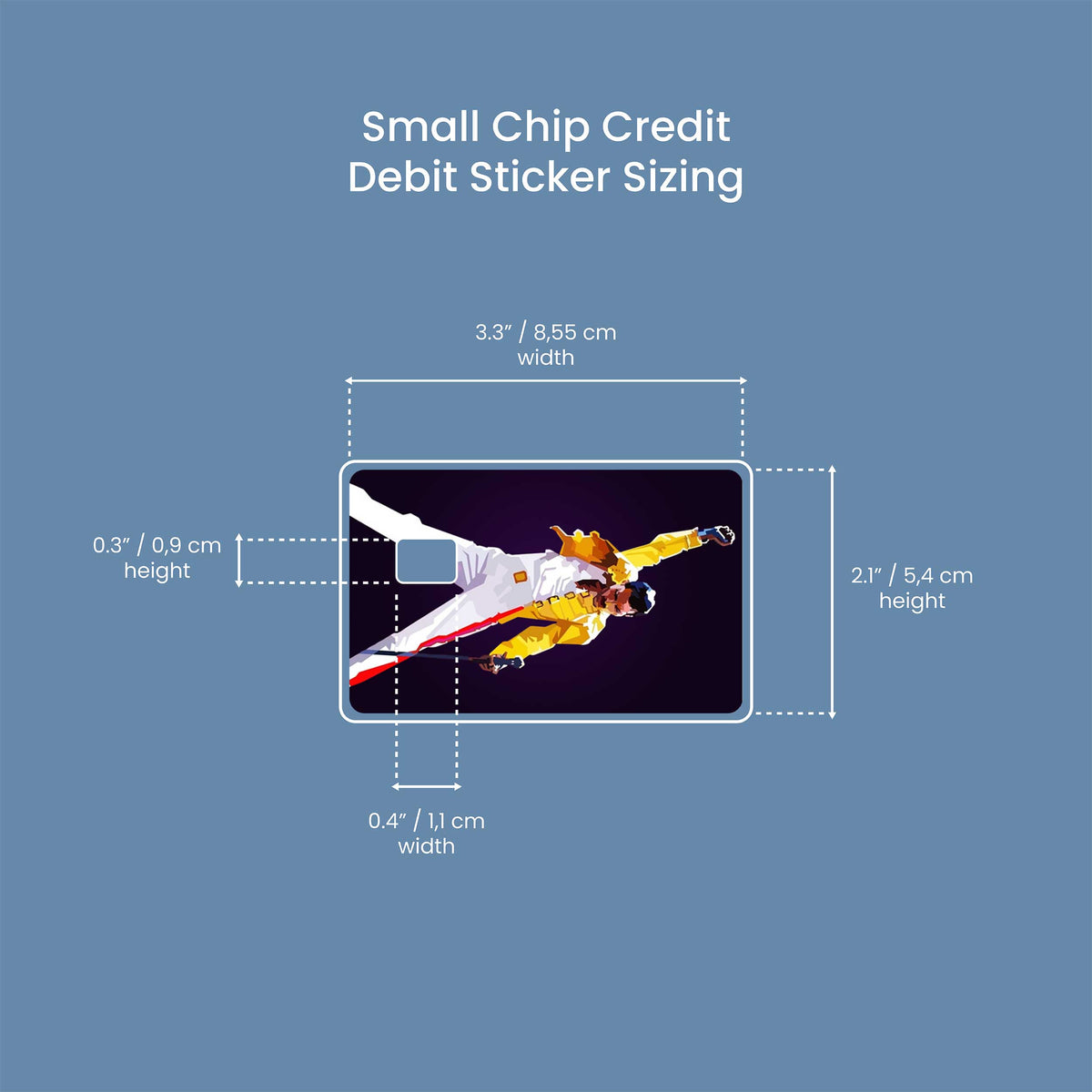 Freddie Mercury - Premium Vinyl Credit Card Skin Cover by Wonderwallsboutique