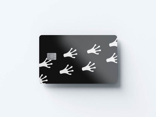 Watercolor frog feet design | credit card sticker | small chip | credit card skin for nursery and home wall decor.