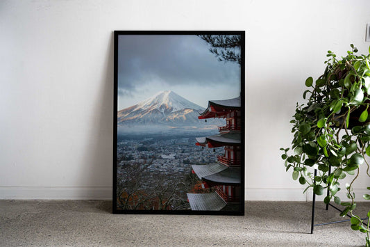 fuji japan temple Asian Style Poster | Wall Art for Home & Office | High-Quality Print - High-Quality Visual Display
