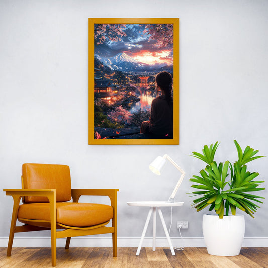 fuji torii gate at sunset Asian Style Poster | Wall Art for Home & Office | High-Quality Print - High-Quality Visual Display