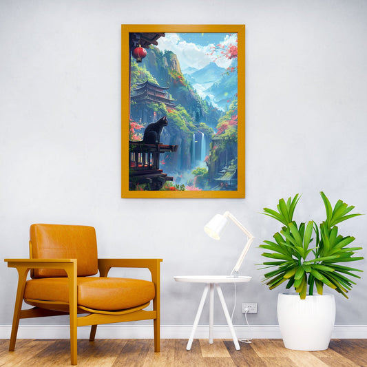 fujis feline cat Asian Style Poster | Wall Art for Home & Office | High-Quality Print - High-Quality Visual Display
