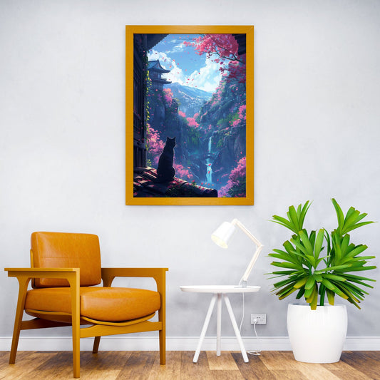 fujis feline Asian Style Poster | Wall Art for Home & Office | High-Quality Print - High-Quality Visual Display