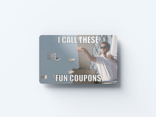 Watercolor fun coupons design | credit card sticker | small chip | credit card skin for nursery and home wall decor.