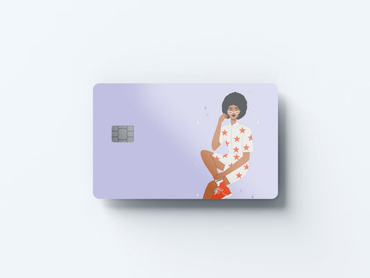 Watercolor funky fresh design | credit card sticker | small chip | credit card skin for nursery and home wall decor.