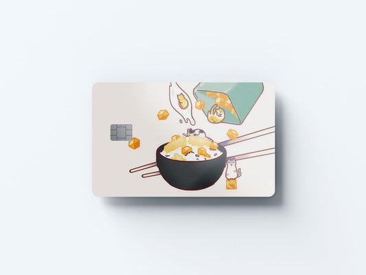 Watercolor furikake design | credit card sticker | small chip | credit card skin for nursery and home wall decor.