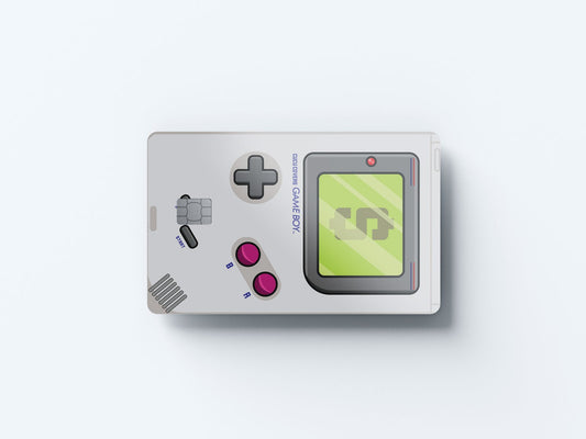 Watercolor game boy design | credit card sticker | small chip | credit card skin for nursery and home wall decor.