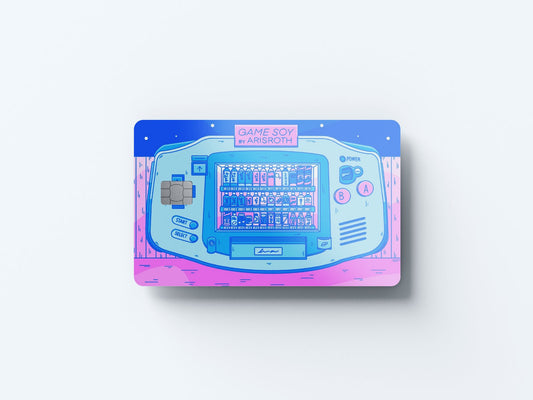 Watercolor game soy 2 design | credit card sticker | small chip | credit card skin for nursery and home wall decor.