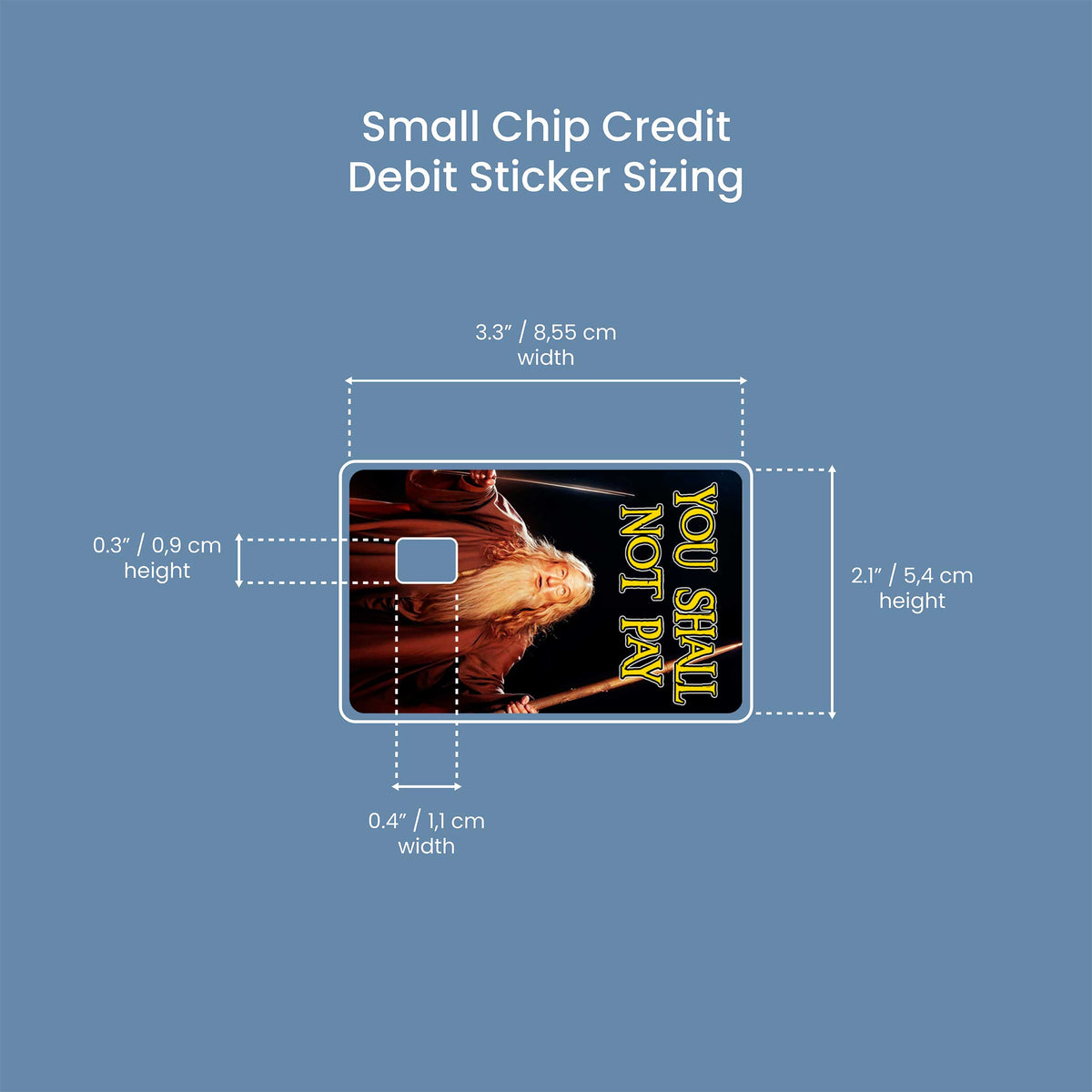 Gandalf You Shall Not Pay - Premium Vinyl Credit Card Skin Cover by Wonderwallsboutique