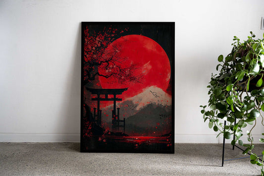 gate japan moon Asian Style Poster | Wall Art for Home & Office | High-Quality Print - High-Quality Visual Display