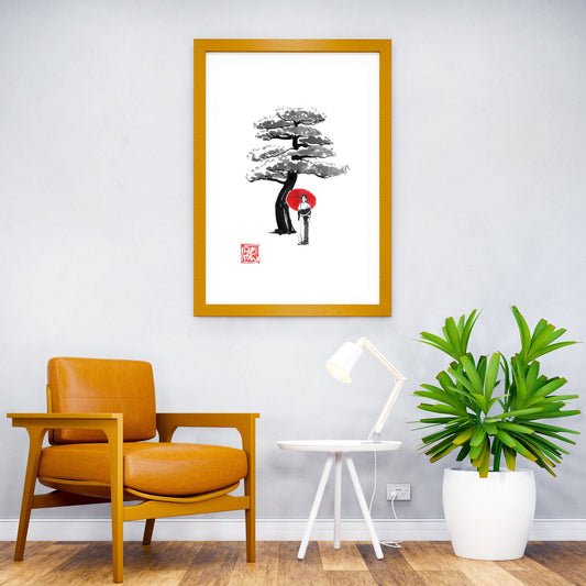 geisha and tree Asian Style Poster | Wall Art for Home & Office | High-Quality Print - High-Quality Visual Display
