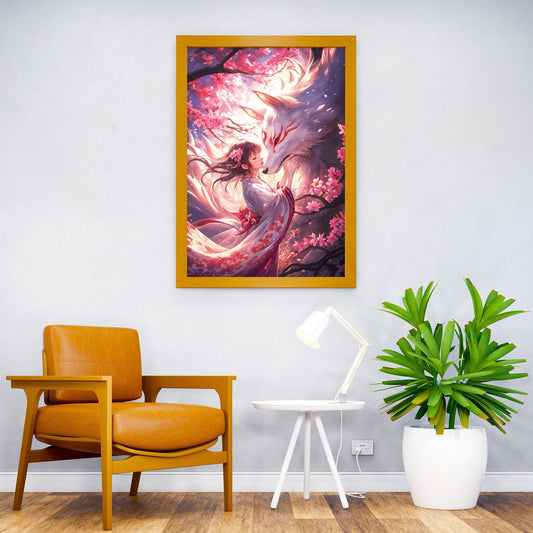 geisha fox kitsune japan Asian Style Poster | Wall Art for Home & Office | High-Quality Print - High-Quality Visual Display