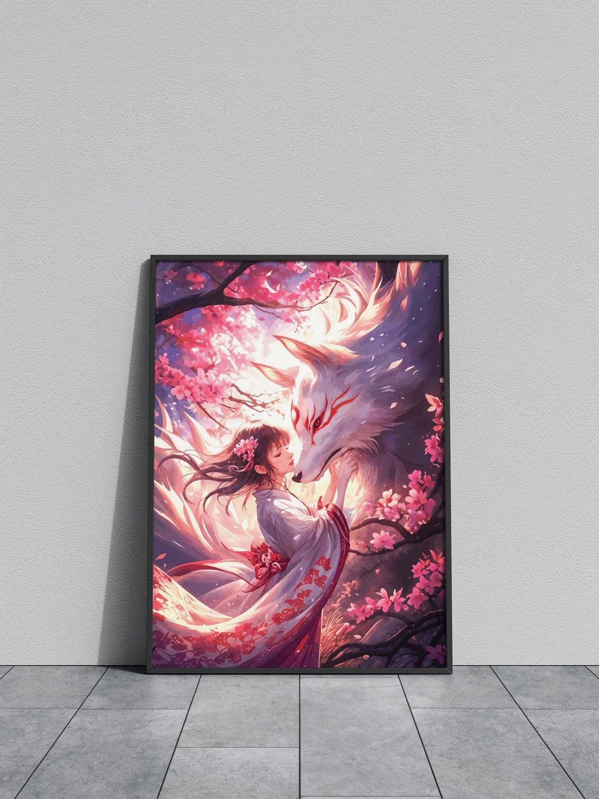 geisha fox kitsune japan Asian Style Poster | Wall Art for Home & Office | High-Quality Print - High-Quality Visual Display