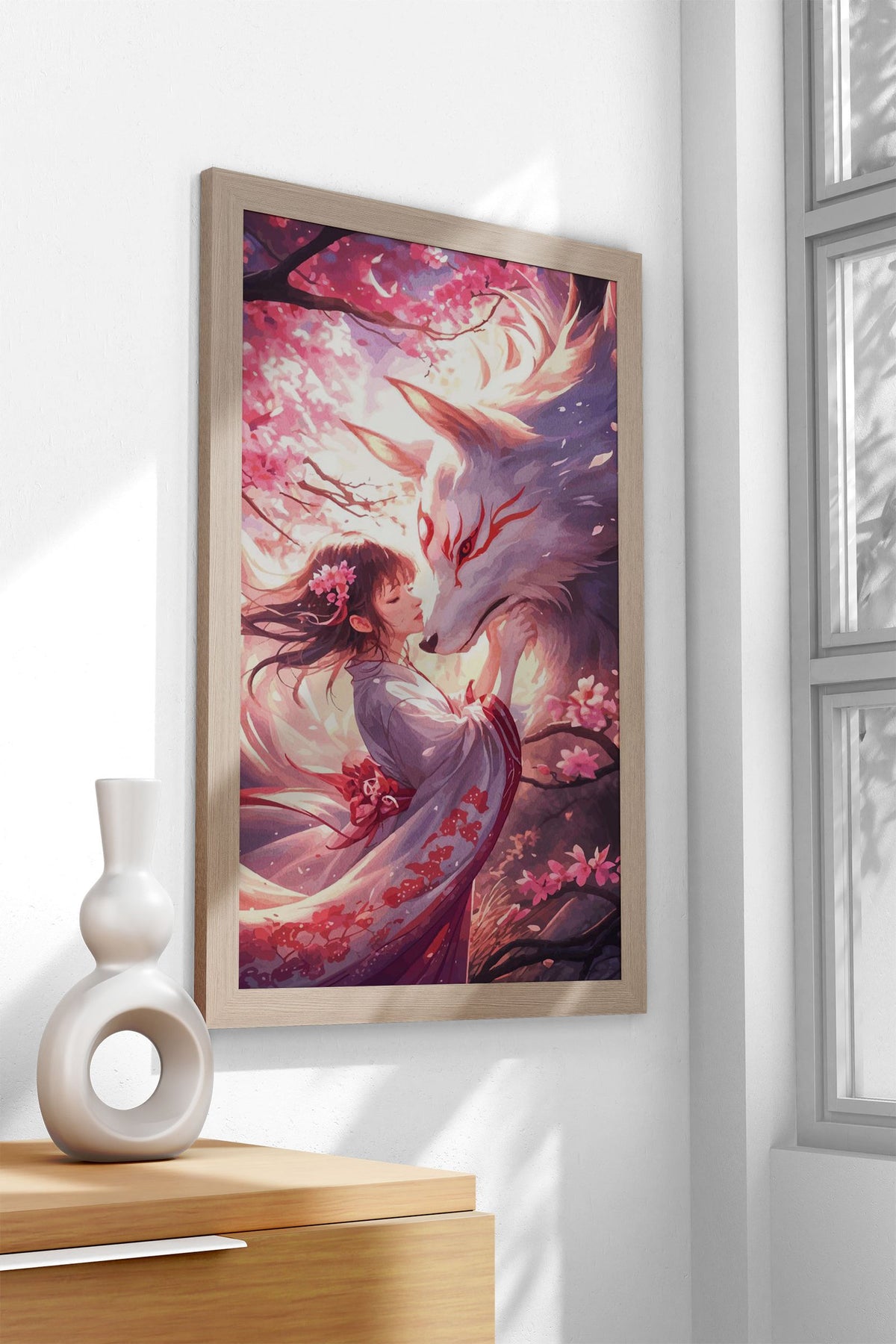 geisha fox kitsune japan Asian Style Poster | Wall Art for Home & Office | High-Quality Print - High-Quality Visual Display