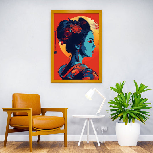 geisha japanese poster Asian Style Poster | Wall Art for Home & Office | High-Quality Print - High-Quality Visual Display