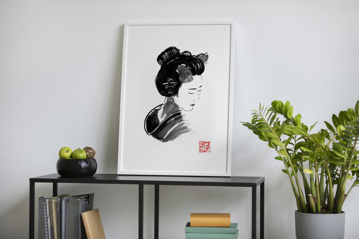 geisha mask Asian Style Poster | Wall Art for Home & Office | High-Quality Print - High-Quality Visual Display