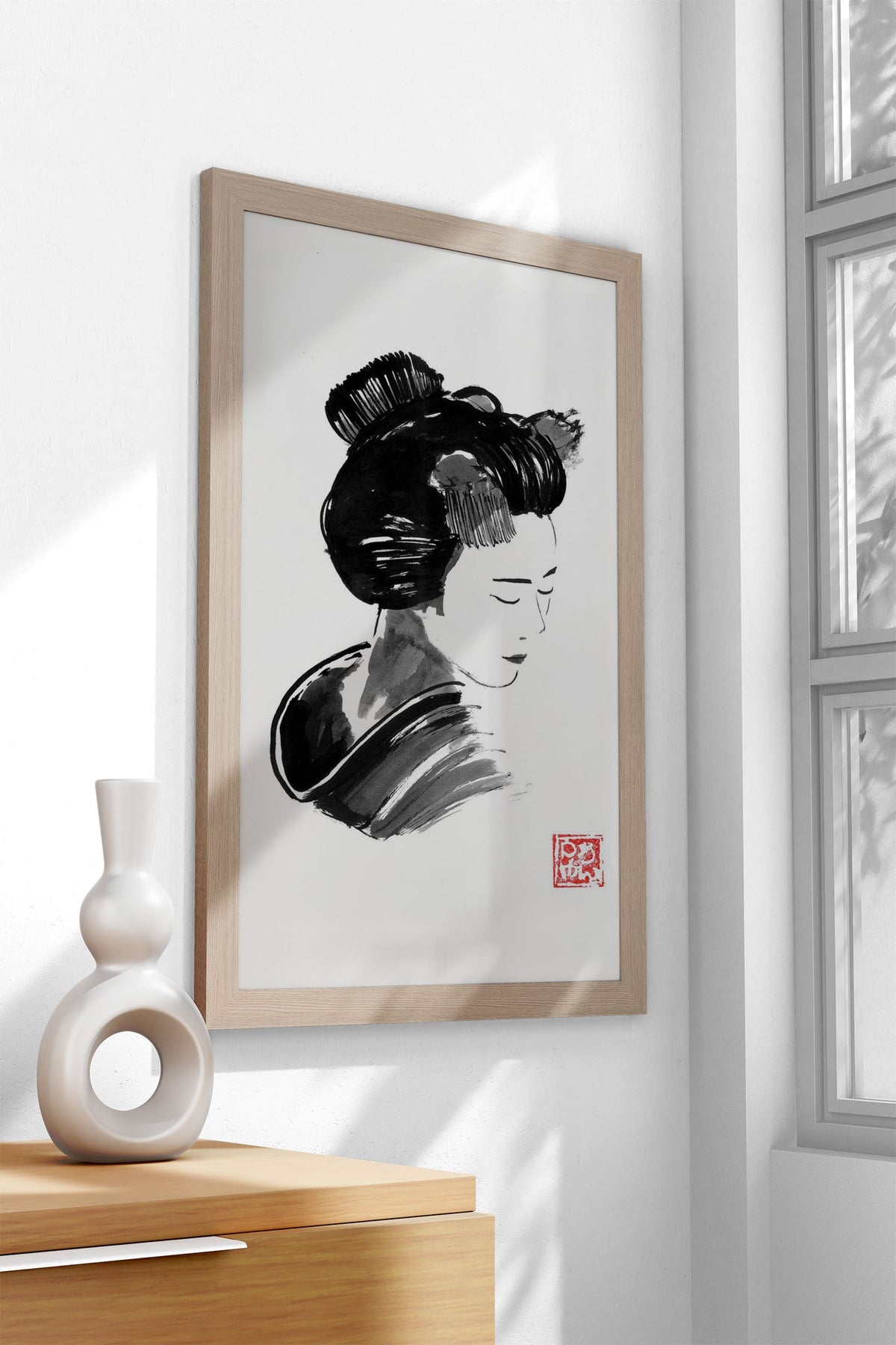 geisha mask Asian Style Poster | Wall Art for Home & Office | High-Quality Print - High-Quality Visual Display