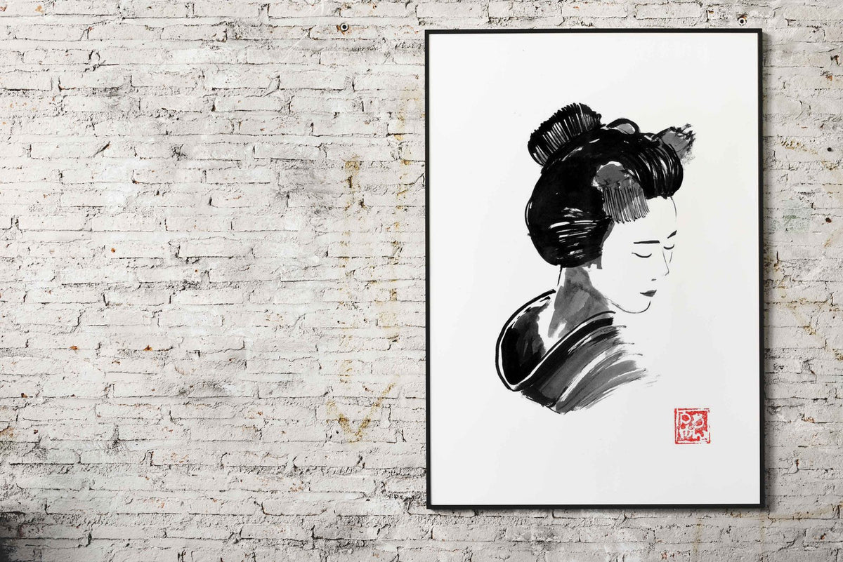 geisha mask Asian Style Poster | Wall Art for Home & Office | High-Quality Print - High-Quality Visual Display