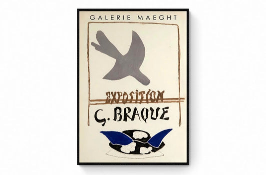 Vintage Print of Bird from Georges Braque Exhibition