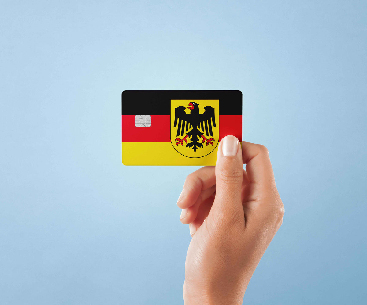 Germany Flag - Premium Vinyl Credit Card Skin Cover by Wonderwallsboutique