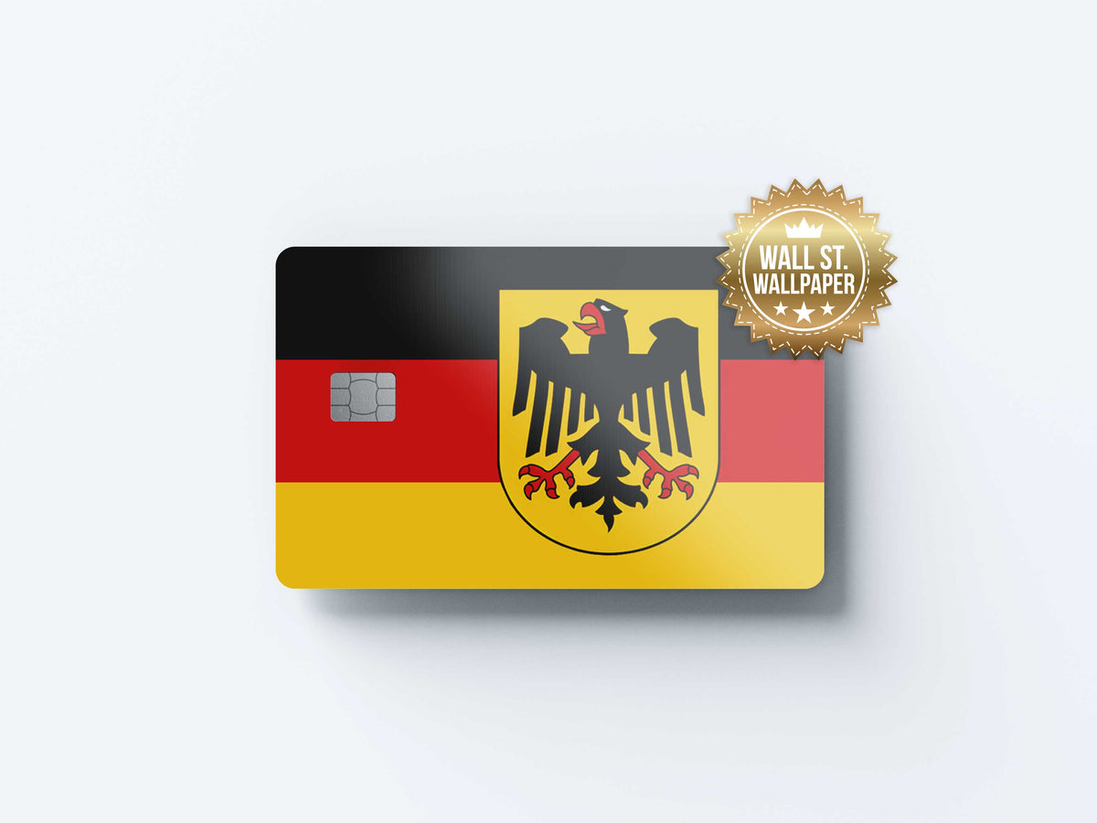 Germany Flag - Premium Vinyl Credit Card Skin Cover by Wonderwallsboutique