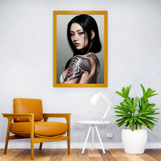 girl tatto fantasy Asian Style Poster | Wall Art for Home & Office | High-Quality Print - High-Quality Visual Display