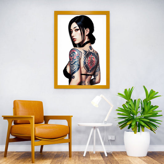 girl tattoo fantasy Asian Style Poster | Wall Art for Home & Office | High-Quality Print - High-Quality Visual Display