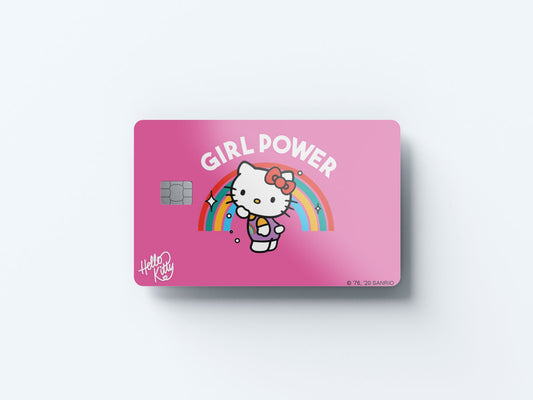 Watercolor girl power design | credit card sticker | small chip | credit card skin for nursery and home wall decor.
