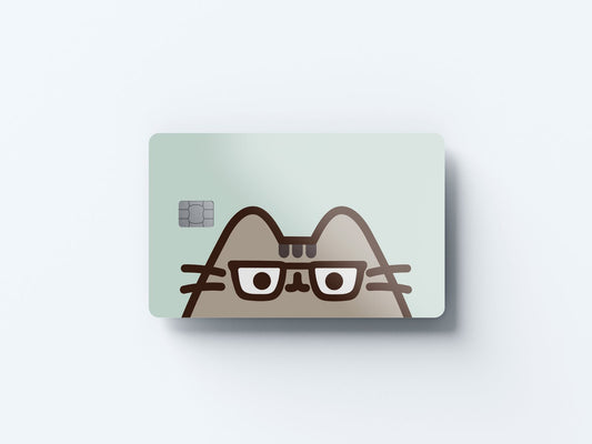 Watercolor glasses design | credit card sticker | small chip | credit card skin for nursery and home wall decor.