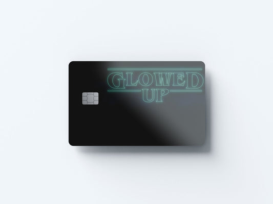 Watercolor glowed up design | credit card sticker | small chip | credit card skin for nursery and home wall decor.