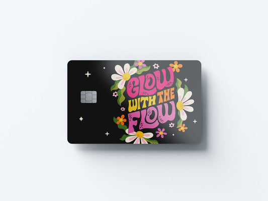 Watercolor glow with the flow design | credit card sticker | small chip | credit card skin for nursery and home wall decor.