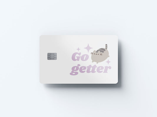 Watercolor go getter design | credit card sticker | small chip | credit card skin for nursery and home wall decor.
