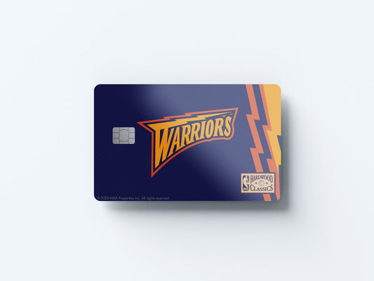Watercolor golden state warriors away hardwood classics design | credit card sticker | small chip | credit card skin for nursery and home wall decor.