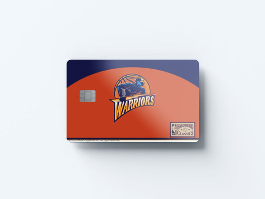 Watercolor golden state warriors away warmups hardwood classics design | credit card sticker | small chip | credit card skin for nursery and home wall decor.