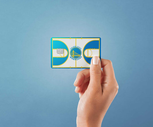 Watercolor golden state warriors courtside design | credit card sticker | small chip | credit card skin for nursery and home wall decor.
