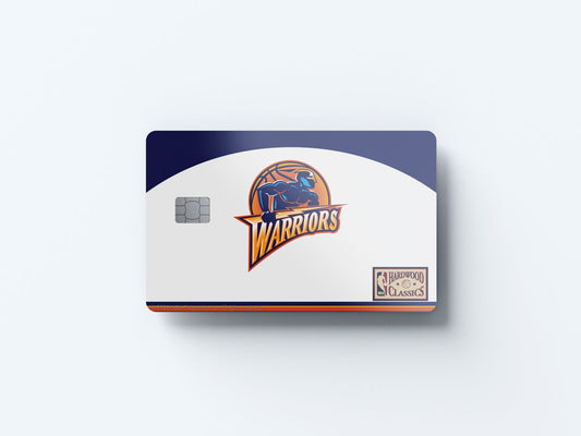 Watercolor golden state warriors home warmups hardwood classics design | credit card sticker | small chip | credit card skin for nursery and home wall decor.