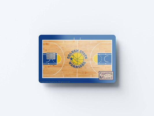 Watercolor golden state warriors retro courtside hardwood classics design | credit card sticker | small chip | credit card skin for nursery and home wall decor.