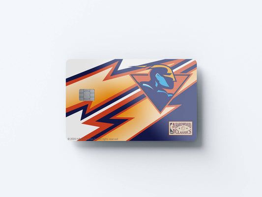 Watercolor golden state warriors uptempo hardwood classics design | credit card sticker | small chip | credit card skin for nursery and home wall decor.