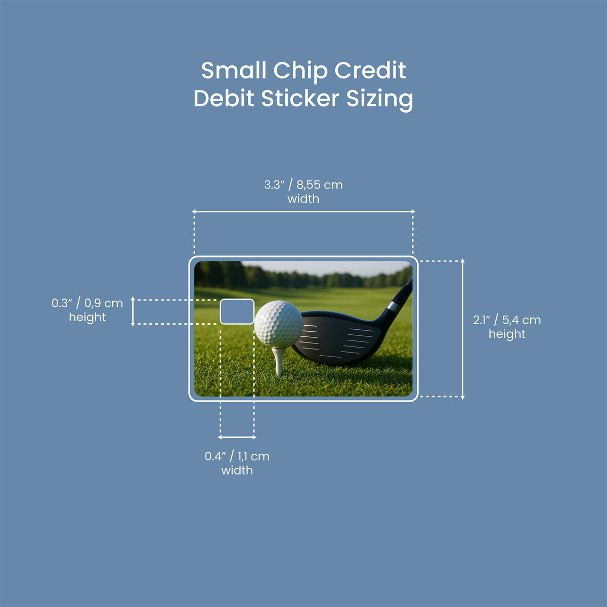 Golf - Premium Vinyl Credit Card Skin Cover by Wonderwallsboutique