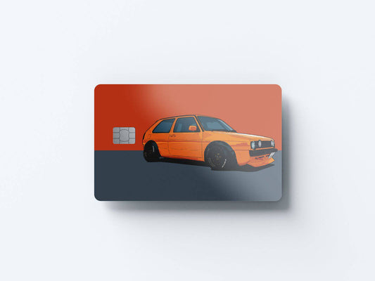 Watercolor golf mk2 design | credit card sticker | small chip | credit card skin for nursery and home wall decor.