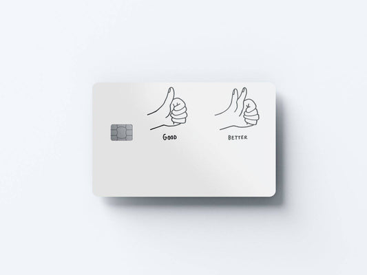 Watercolor good better design | credit card sticker | small chip | credit card skin for nursery and home wall decor.